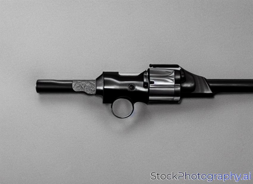black revolver isolated on white.clipping path inside