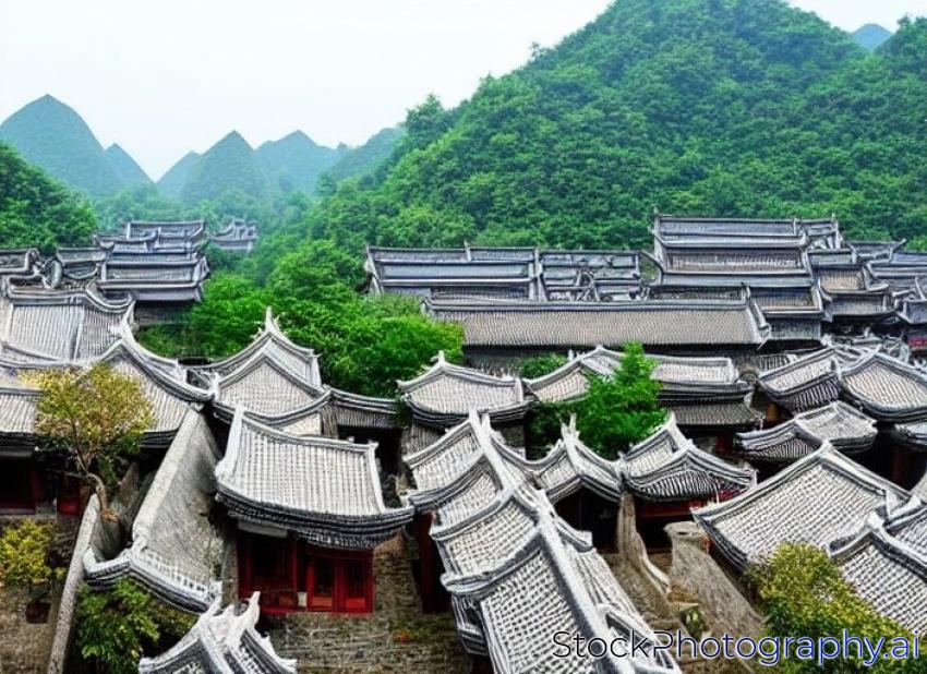 beautiful view of Hongcun village, Hweichow, China