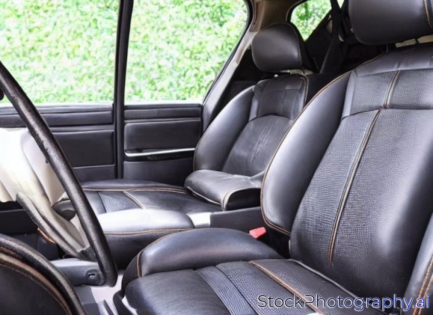 old leather car seats lacking.