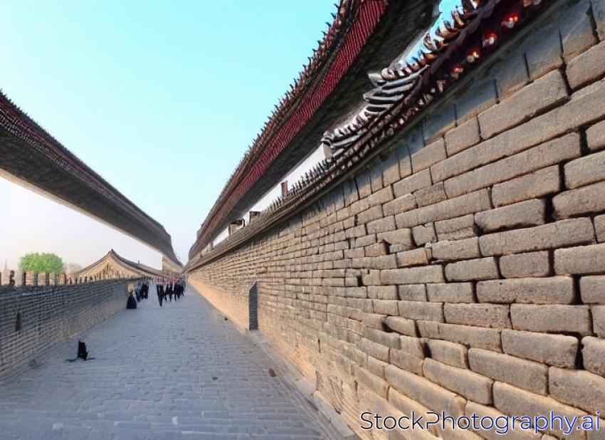 Xian city wall. The largest monument of Chinese architecture