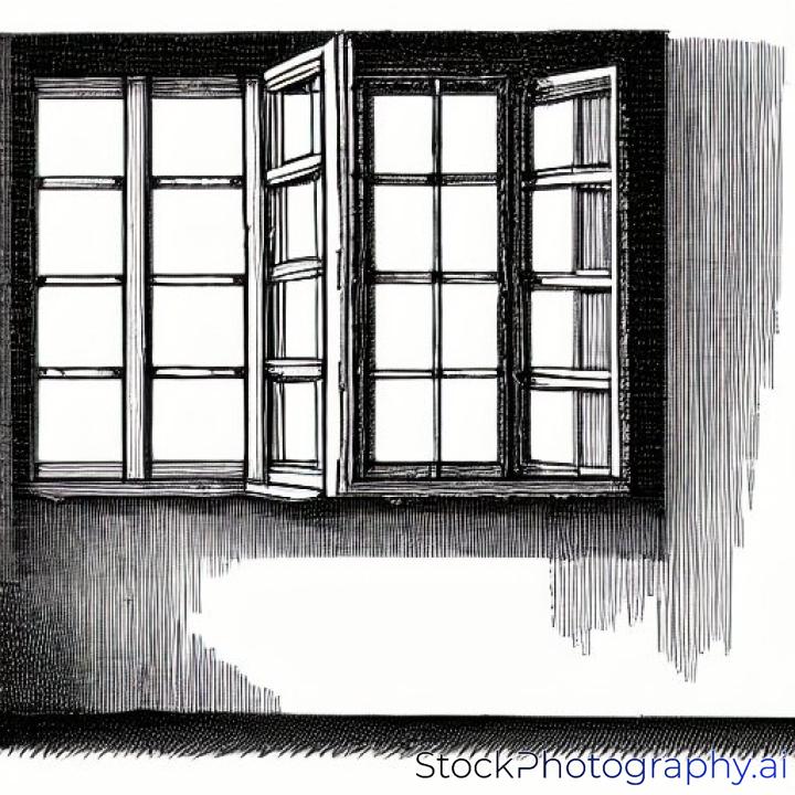 old interior with the frames and window blank