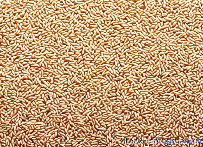 paddy rice seed white background