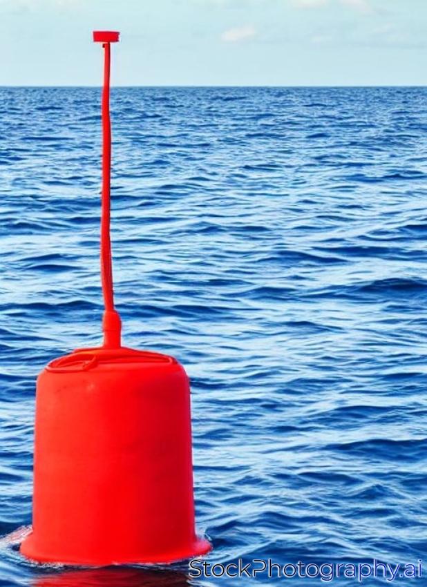 floating buoy on atlantic sea