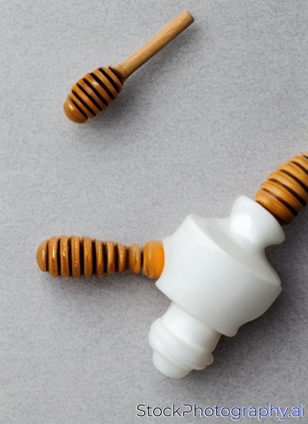 honey dipper - completely isolated on white